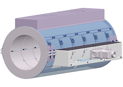 ECRI/ALCO de conception rainurée avec tunnel de raccordement et boite à bornes sur élément actif