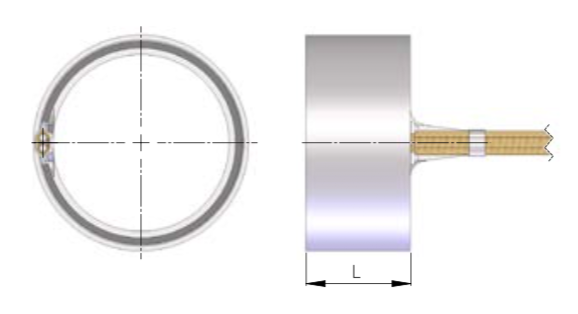 fig. 2: axiale avec serre câble